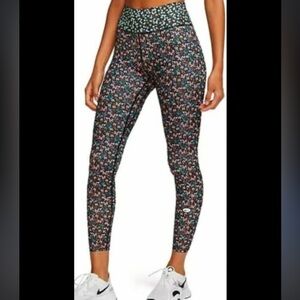Nike One 7/8 Femme Floral Mixed Print Women's Tights Multicolor size XS